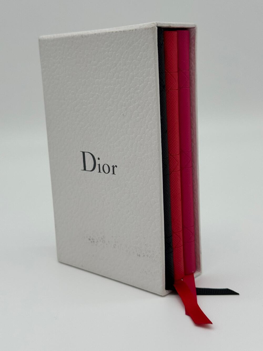 Christian Dior Diamond Notebook Set of 3 Pink Red Black With Box